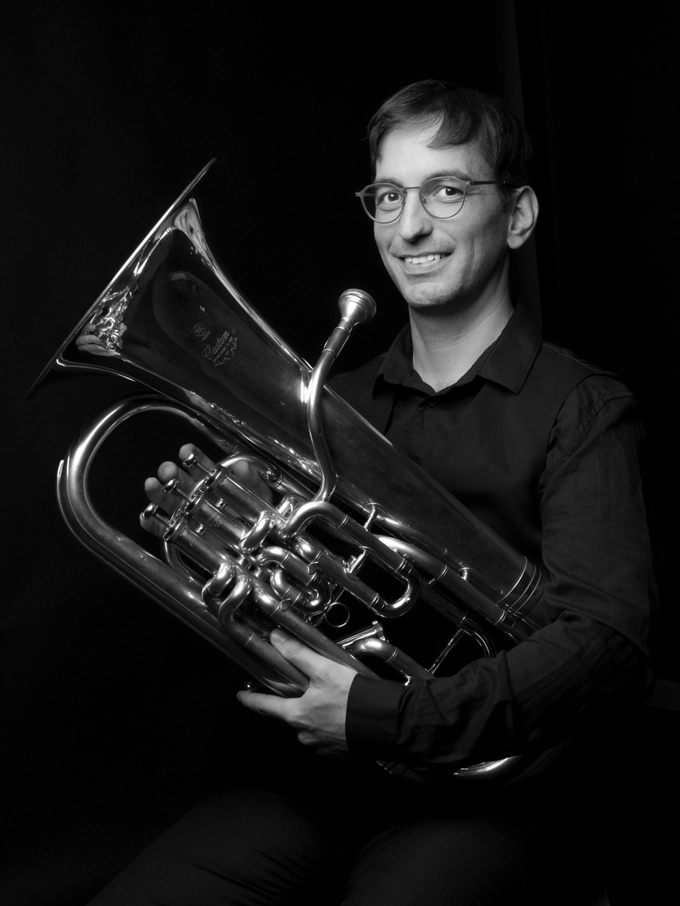 Damien Marchand, tubiste et euphonium du collectif Resonance Brass